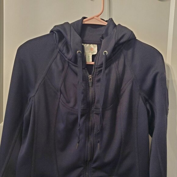 Tangerine Jacket Women's Black Active Moisture Wick Hoodie Zip-Medium - Picture 3 of 9